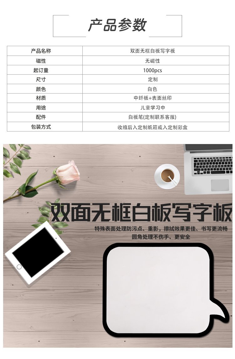 M42定制異形對話框小白板書寫板產(chǎn)品詳情